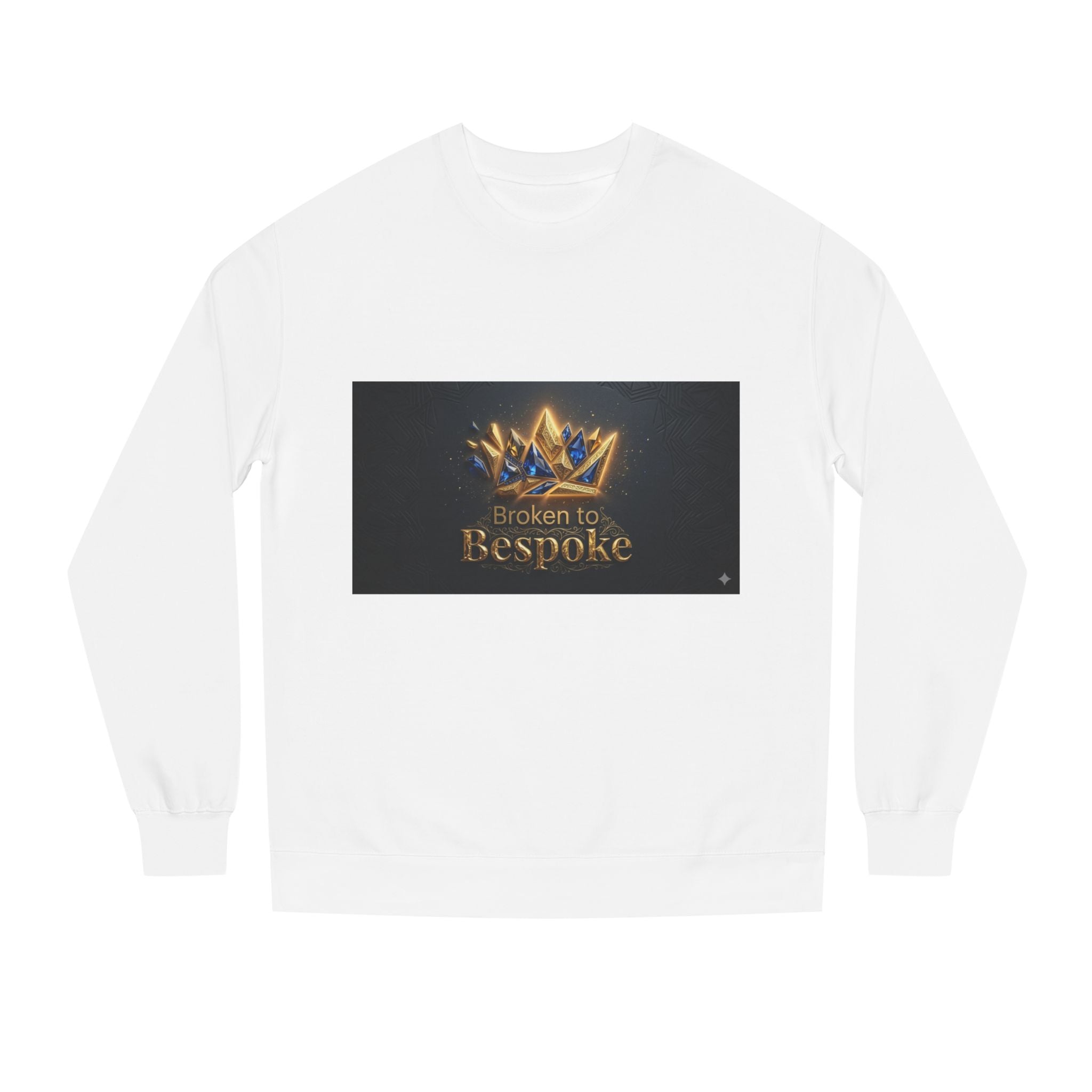 Crewneck Sweatshirt — "Broken to Bespoke" Crown Design with "My Ancestors Survived. I Will Heal" Back Quote