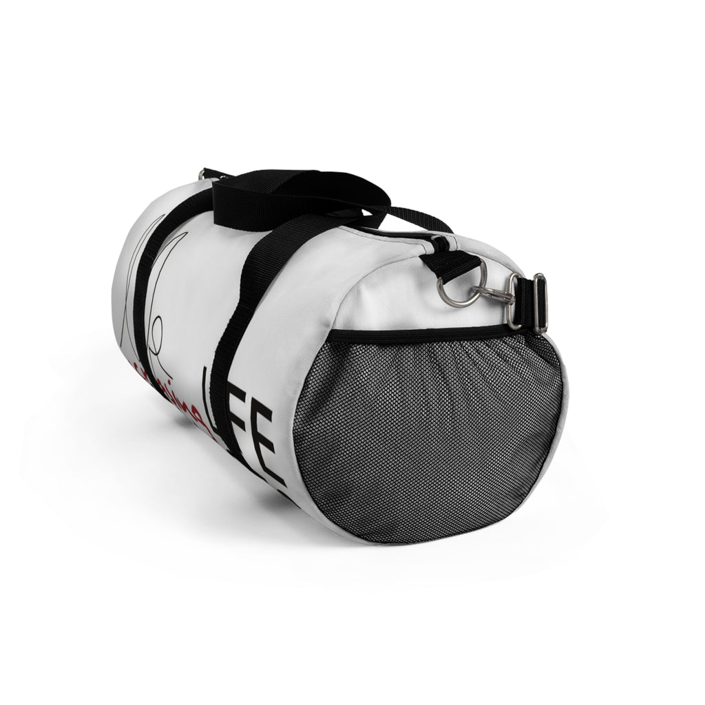 Minimal White Duffel Bag — Lightweight Travel & Gym Tote