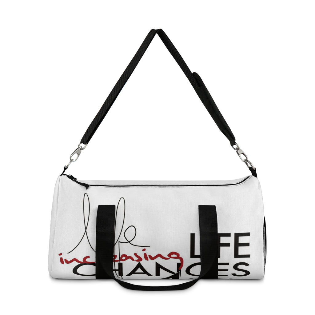 Minimal White Duffel Bag — Lightweight Travel & Gym Tote